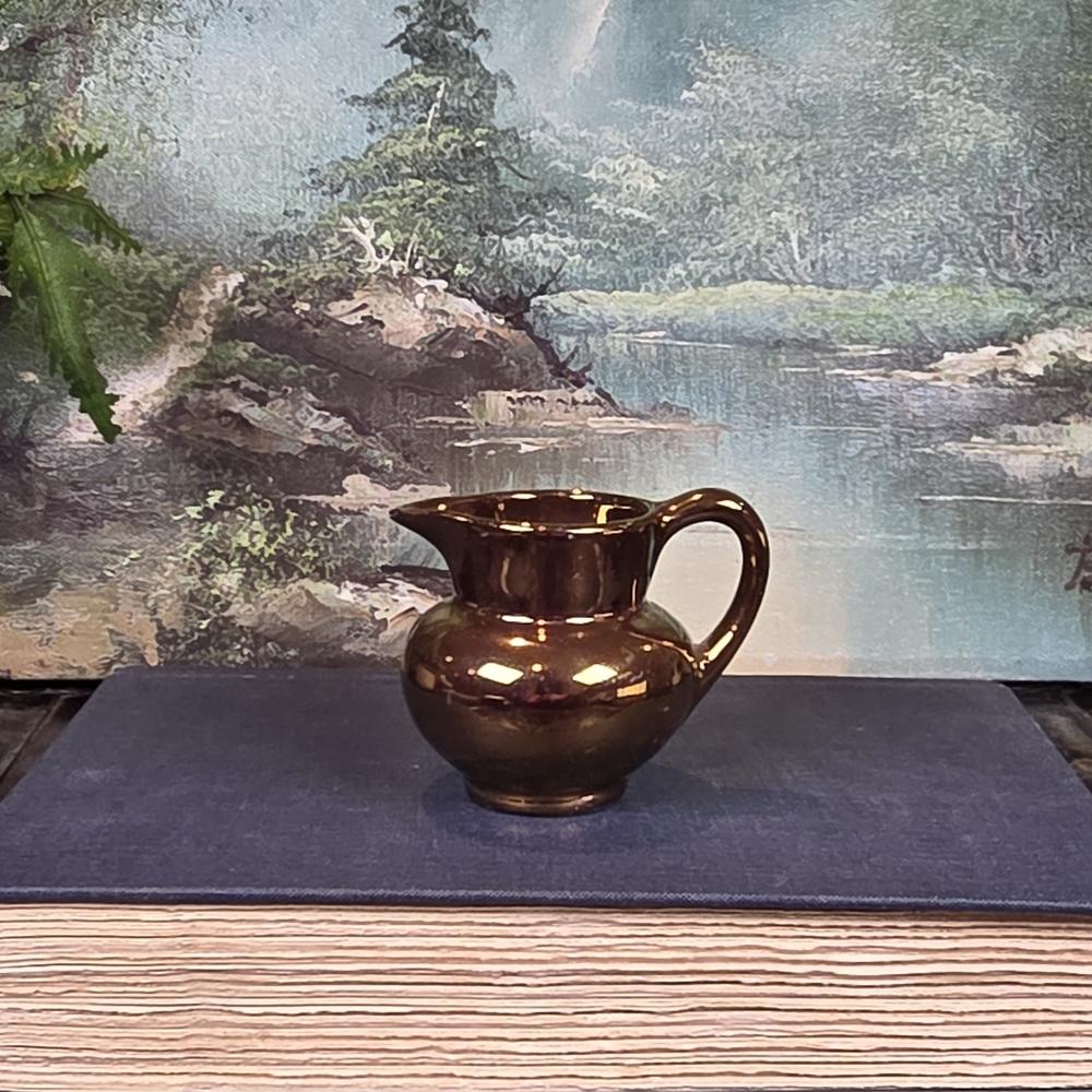 Vintage Gray's Pottery Miniature Copper Luster Jug / Creamer Pitcher England